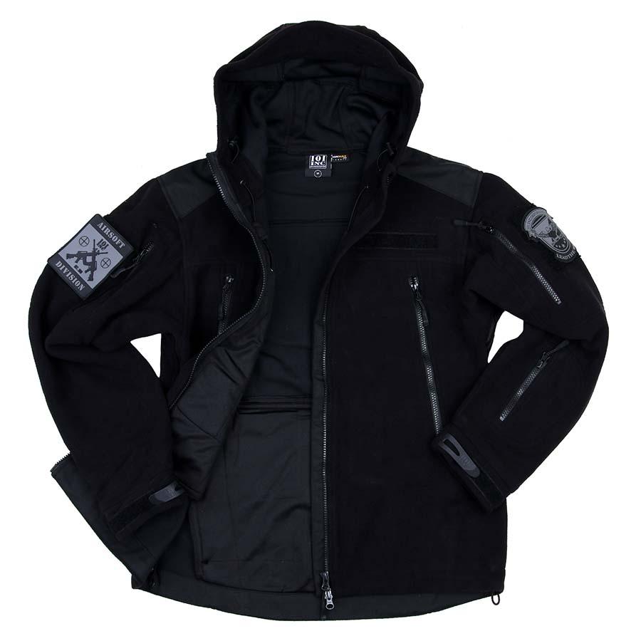 101Inc - Heavy Duty Combat Fleece Capuchon Zwart